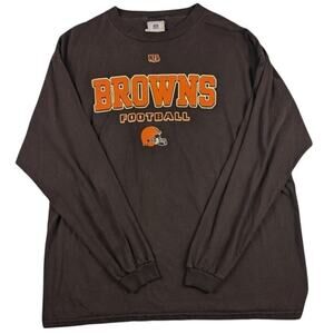 Cleveland Browns NFL Football Long Sleeve Y2K Helmet Shirt Size XL